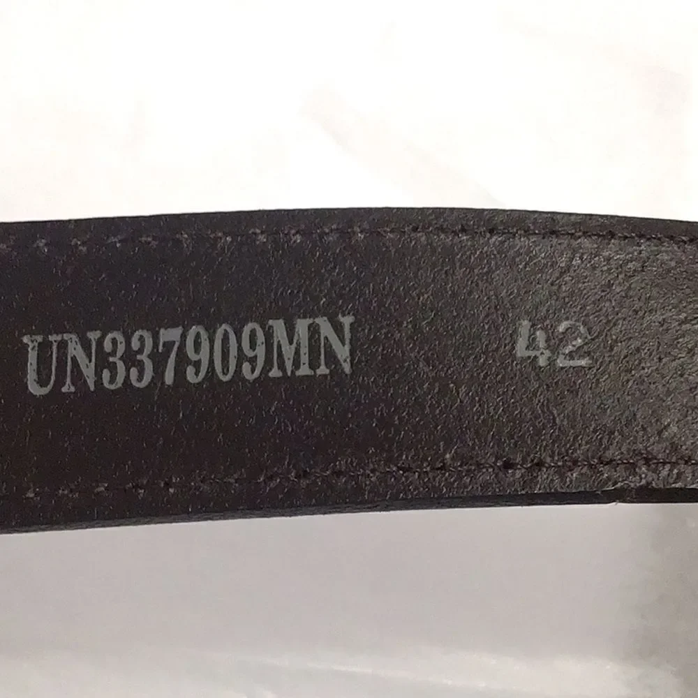 14th & Union Dark Brown Saddle Leather Nickle Free Buckle Belt New no Tags